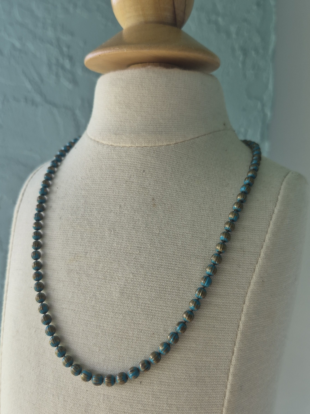 VTG Brass Beaded Necklace